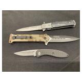 Three Folding Knives