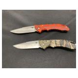 Two Buck USA Folding Knives with Camouflage Handle