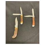 Three Remington Sportsman Pocket Knives