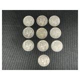10 Mercury Silver Dimes