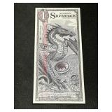 1 Silver Dragons $1 Silverback Ltd Ed Collectible