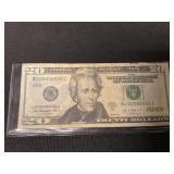 2013 US $20 Bill MJ00002056