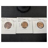 1956-D, 1957-D & 1958-D Lincoln Cents