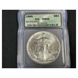 1989 American Silver Eagle MS69