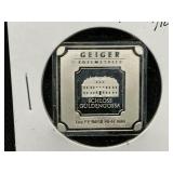 1 Oz .999 Geiger Silver Square