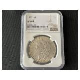 1887 Morgan Silver Dollar MS 64