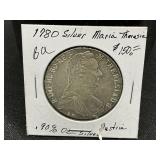 1780 Silver Maria Theresa .90% OZ
