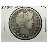 1912-D Barber Half Dollar