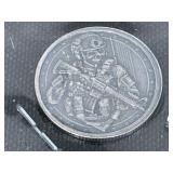 1/10 Oz. Silver Coin Skull Soldier