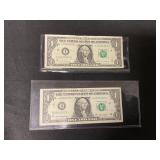 Star Note $1 Bill Plus Unusual Serial #