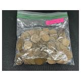 Bag of Over 120 Wheat Pennies