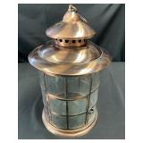 Copper-Finish Glass Lantern