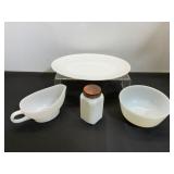 Anchor Hocking Milk Glass Dishware Set