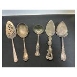 Five Silver-Plated Serving Utensils