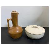 Monmouth Stoneware Pitcher and Lidded Casserole Di