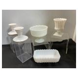 White Milk Glass Tableware
