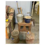 Farm Tools and Metal Stove