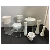 White Milk Glass Tableware