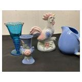 Ceramic Figurines and Glassware Set