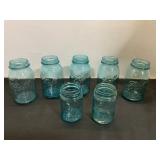 Seven Ball Perfect Mason Blue Jars