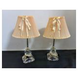Vintage Glass Base Table Lamps