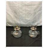 Clear Glass Oil Lamps with Chimneys