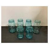 6 Ball Perfect Mason Blue Jars