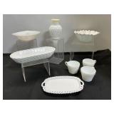 Milk Glass Tableware Assortment