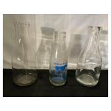 Three Glass Milk Bottles