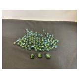 Glass Marbles with Swirl Designs