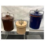 Three Ceramic Storage Crocks