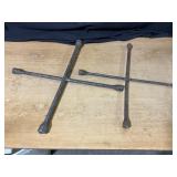 Two Steel Lug Wrenches