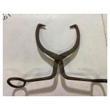 Iron Ice Block Tongs with Loop Handles