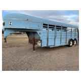 1981 Gooseneck, Tandem Axle, Steel Stock Trailer!