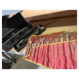 Metal Toolbox with Wrenches and Tools