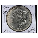 1921-P Morgan Silver Dollar *TONING*