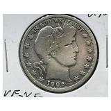 1906-D Barber Half Dollar