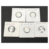 (5) 1/10 Oz. Silver American Silver Eagle Coins