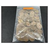 Bag of Over 100 Wheat Pennies