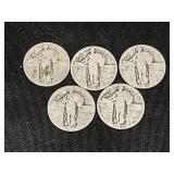 (5) Standing Liberty Quarters