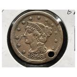 1848 Large Cent (Hole)