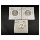 (3) Washington Silver Quartersï¿½1962, 1963, 1964