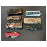 Four Folding Knives with Boxes