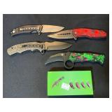 Four Folding Pocket Knives