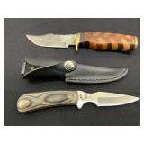 Two Fixed-Blade Knives with Sheath