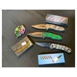 Three Folding Knives and Spinner