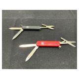 Two Victorinox Swiss Army Pocket Knives