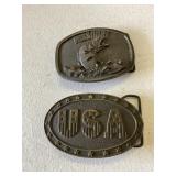 Two Possibly Bronze Belt Buckles