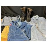 Workwear Lot: Overalls, Coveralls, Boots, Gloves