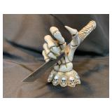 Skeleton Handle Knife with Stand